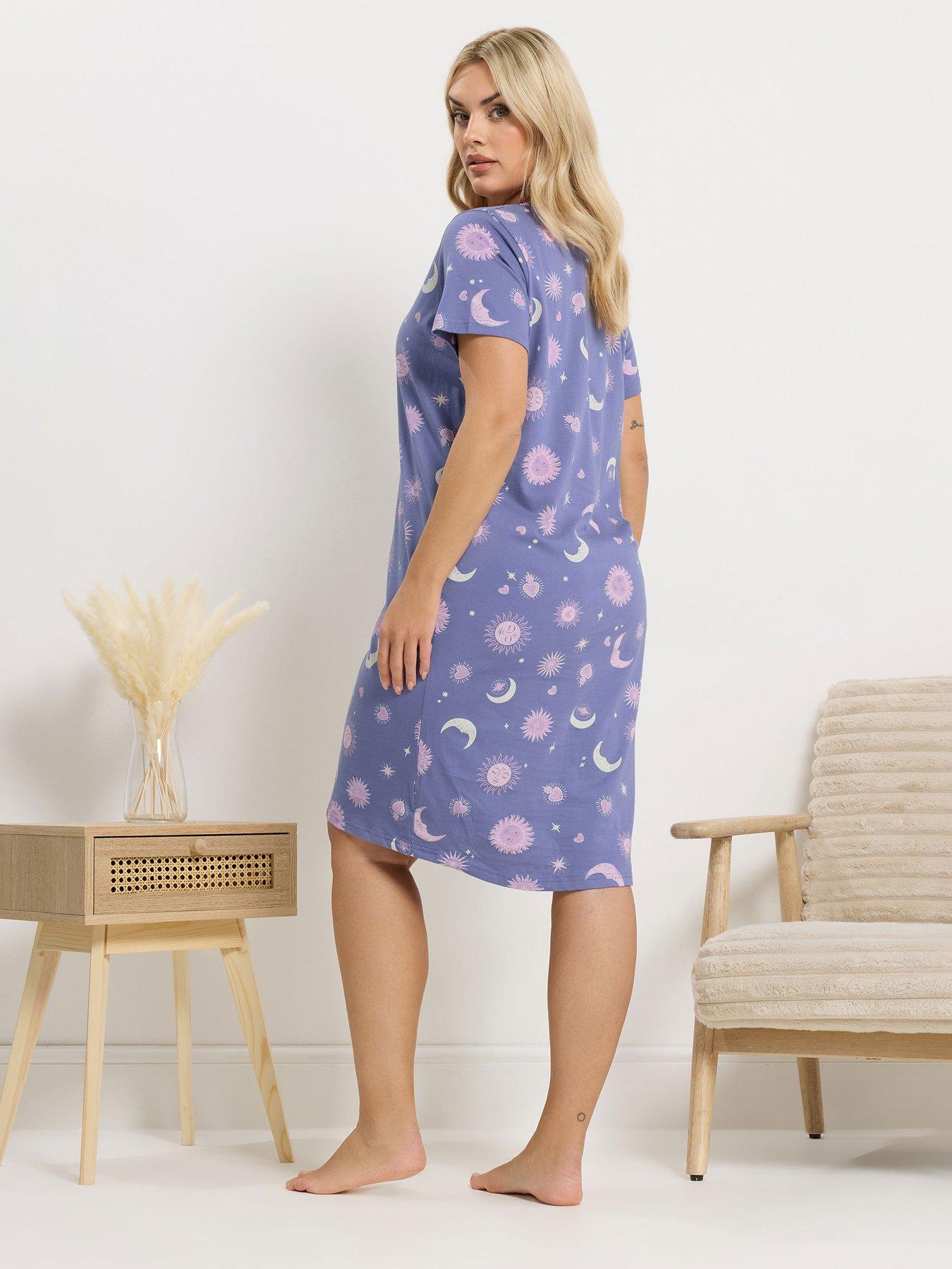 Image 2 of 5 of Yours Curve Celestial Dipped Back Nightdress