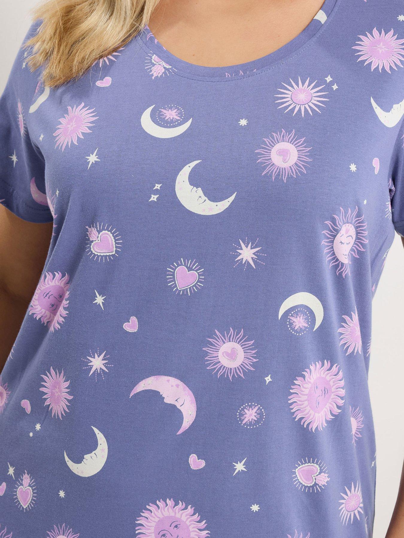 Image 4 of 5 of Yours Curve Celestial Dipped Back Nightdress