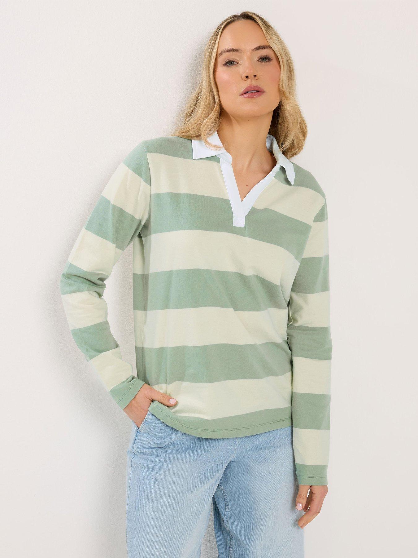 Long Tall Sally Tall Rubgy Sweatshirt, Green, Size 12, Women