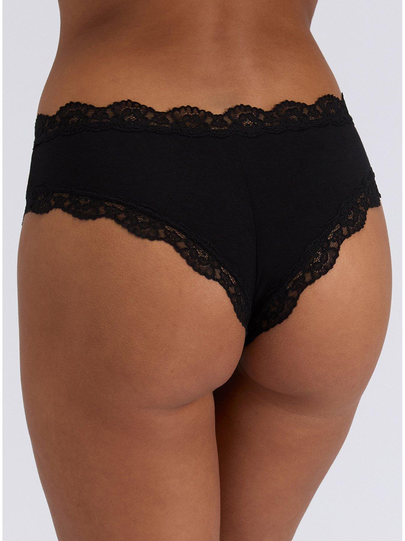 Image 2 of 6 of Boux Avenue Tatiana Brazilian Knickers 3 Pack - Black