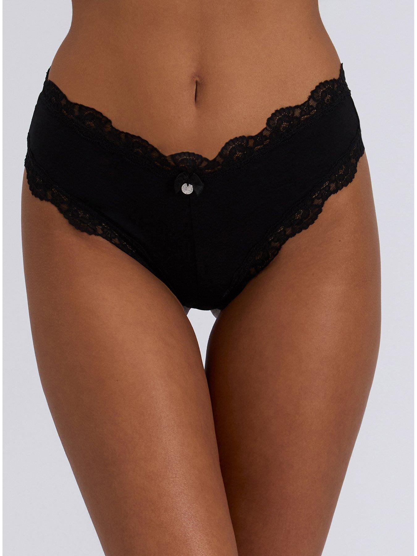 Image 3 of 6 of Boux Avenue Tatiana Brazilian Knickers 3 Pack - Black