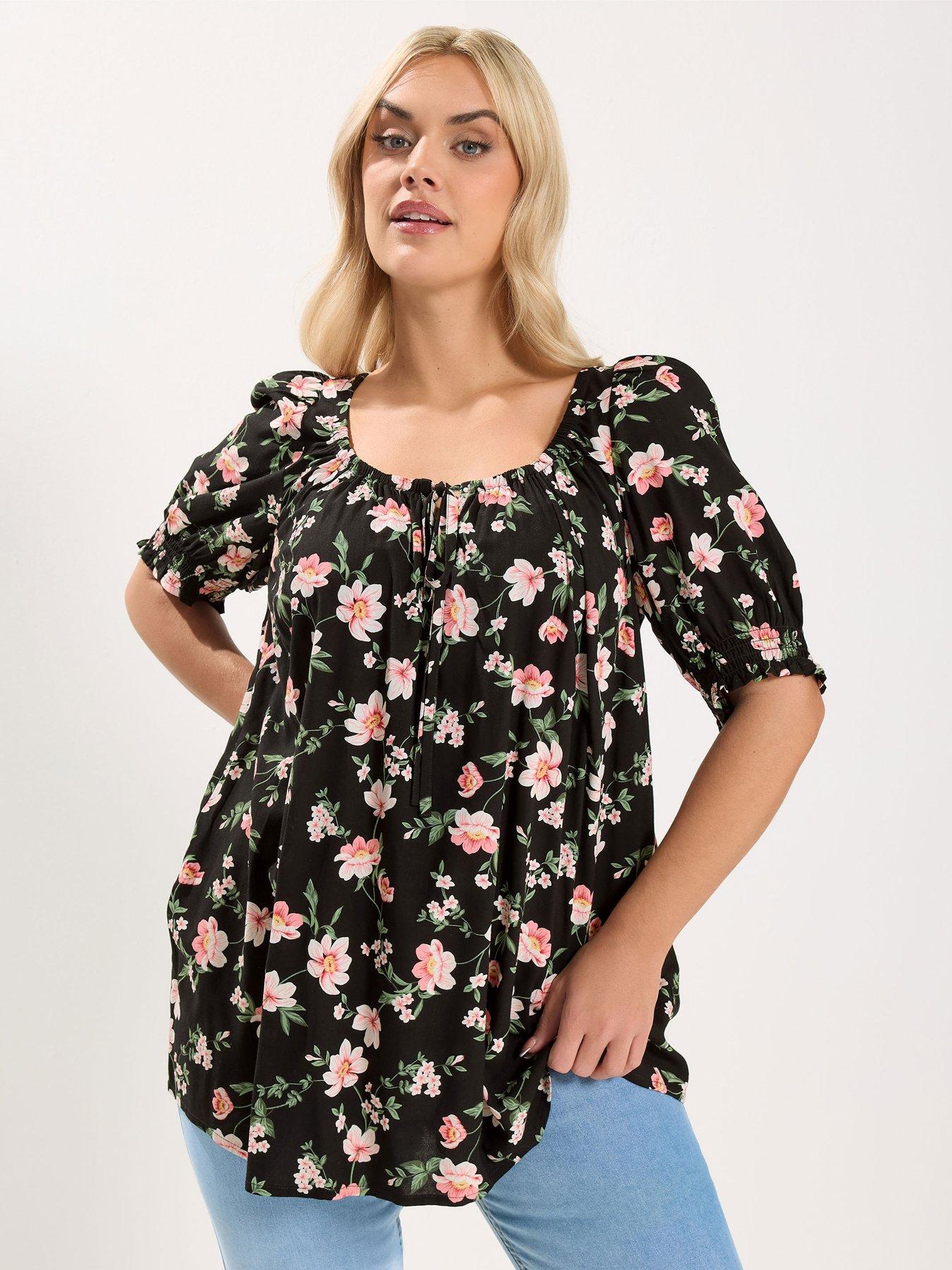 Yours Curve Floral Gypsy Top