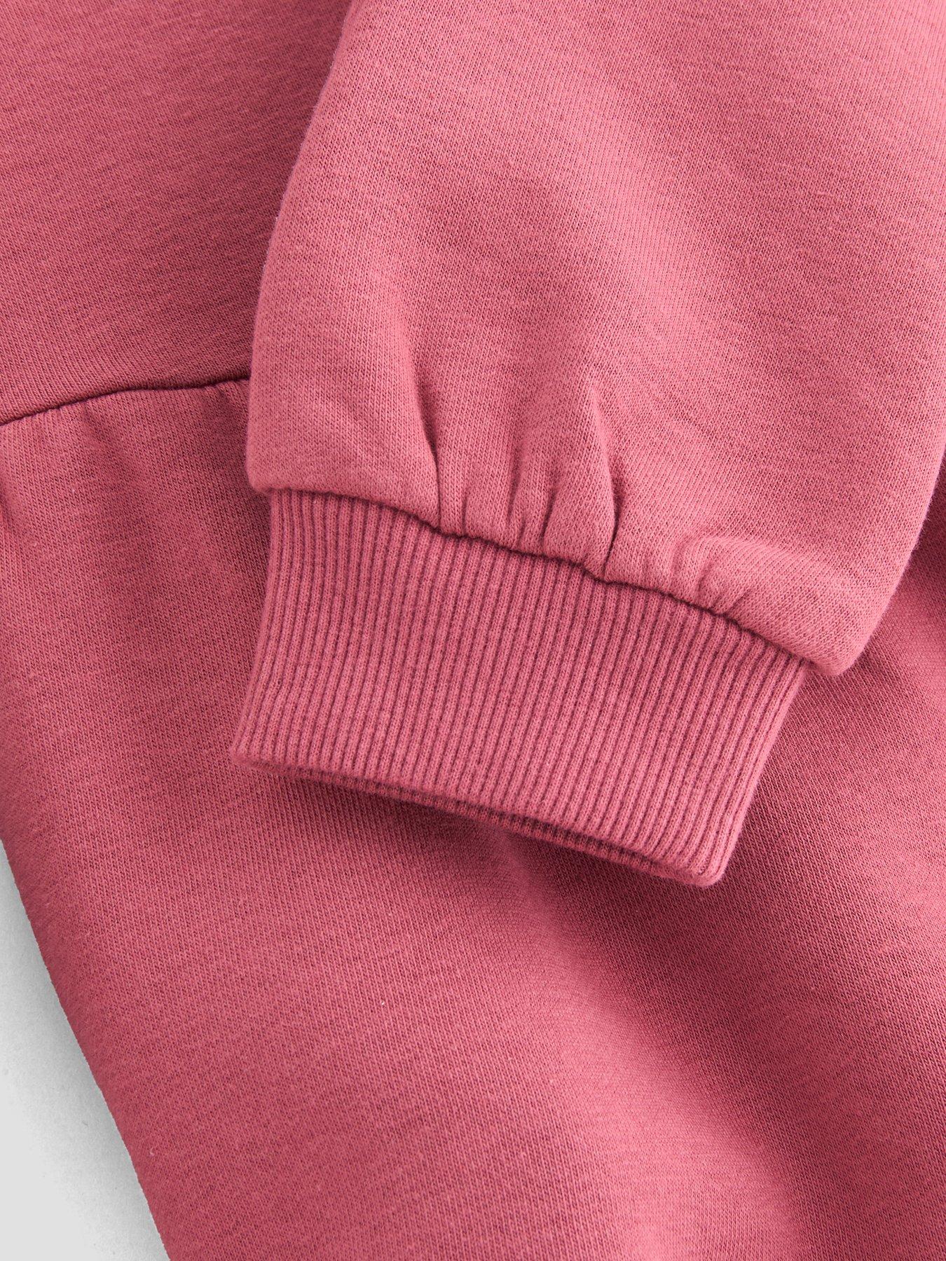 Image 4 of 5 of The Very Collection Girls Peplum Heart Print Sweatshirt And Legging Set (9 months - 7 years) - Pink