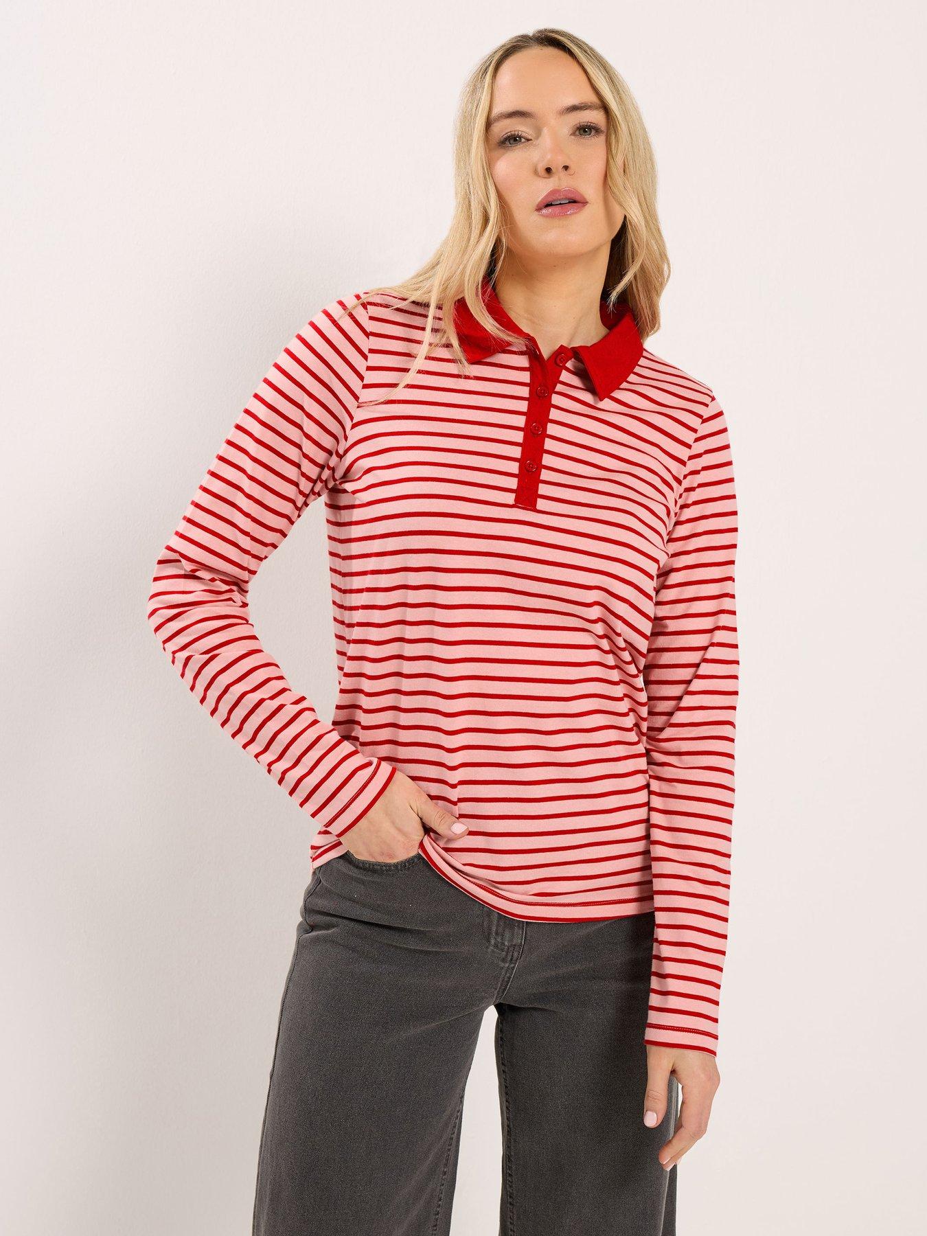 Long Tall Sally Tall Stripe Polo T-shirt