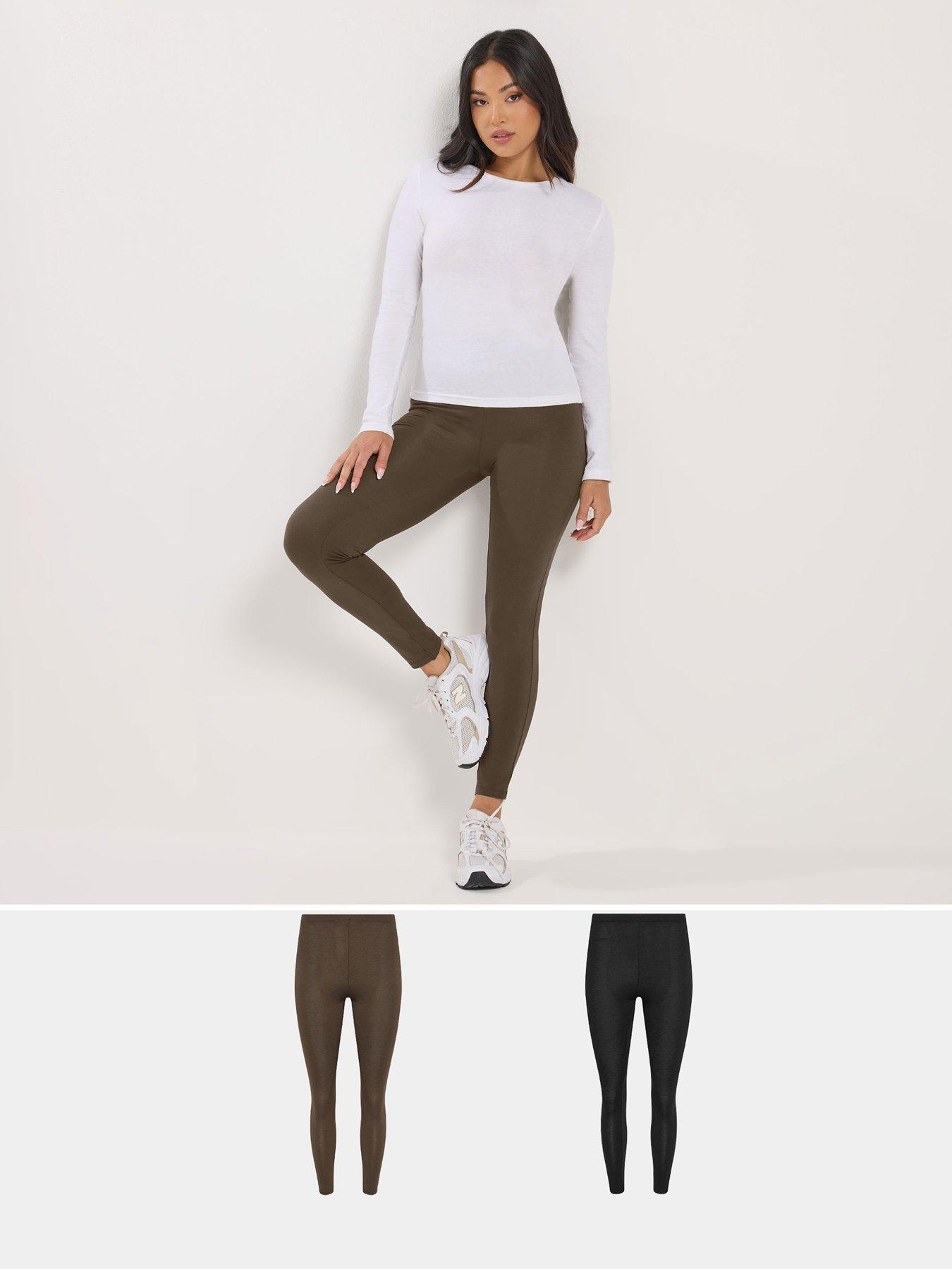 PixieGirl Petite 2 Pack Leggings, Brown, Size 10, Women