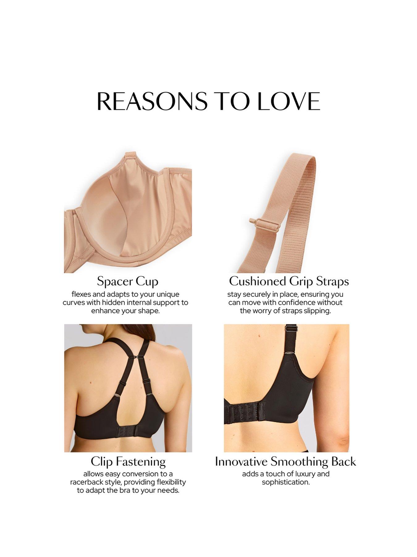 Image 4 of 7 of Sculptresse Form Black Spacer Bra - Black