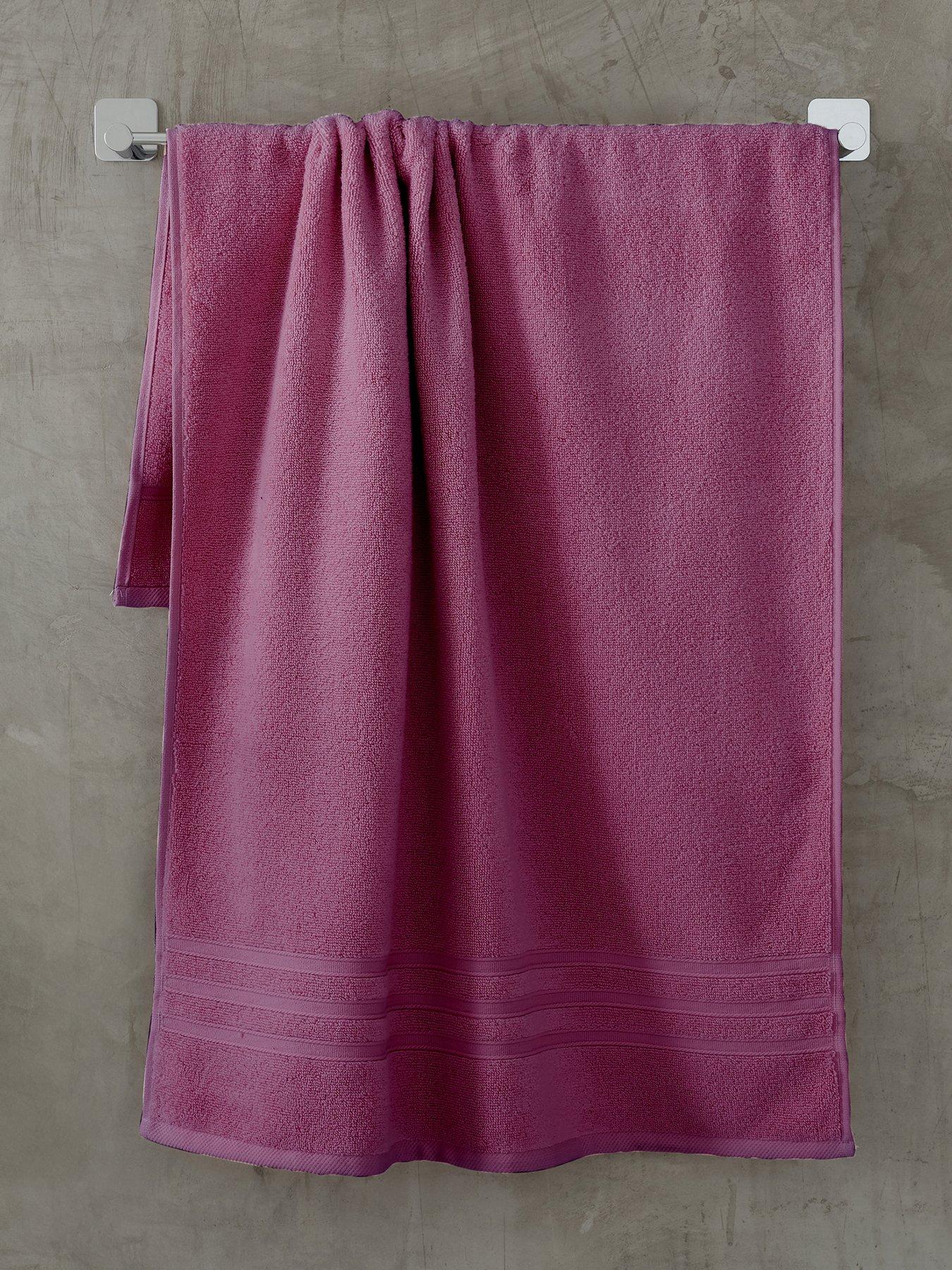 Catherine Lansfield Zero Twist 100% Cotton Hand Towel Hot Pink