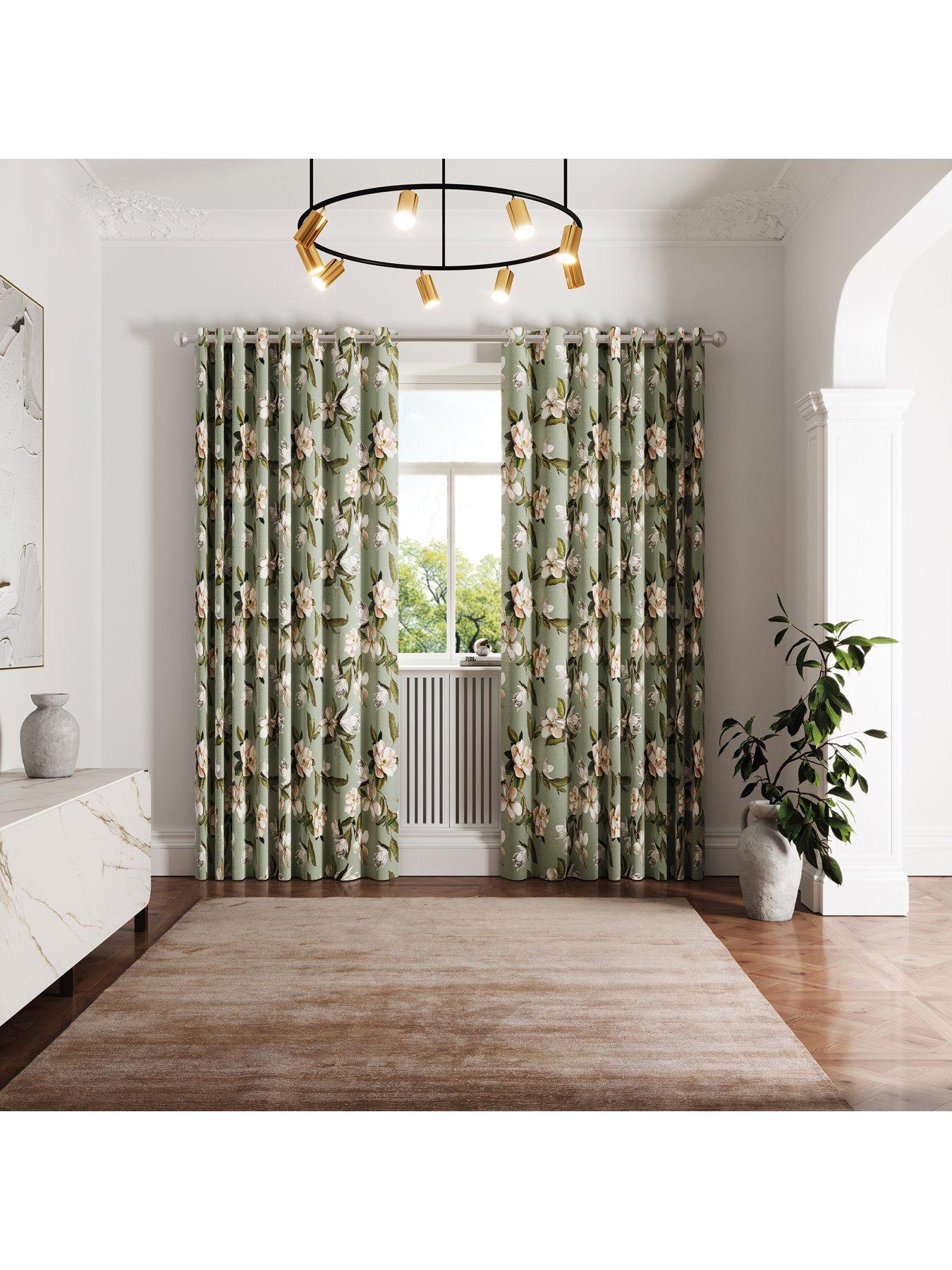 Image 4 of 4 of Ted Baker Opal Floral Lined Blackout Curtains