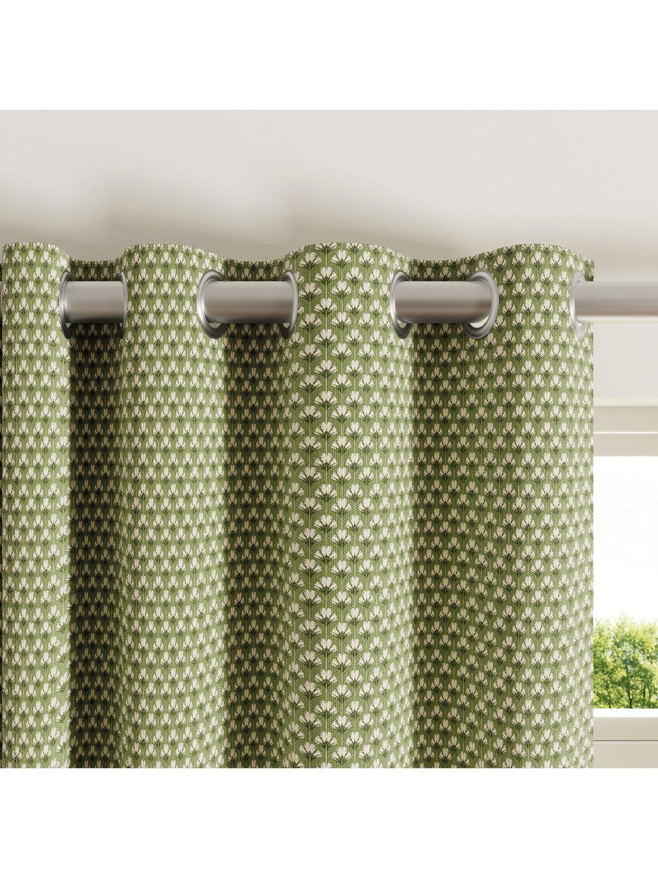 Image 2 of 4 of Ted Baker Palm Geo Lined Blackout Curtains