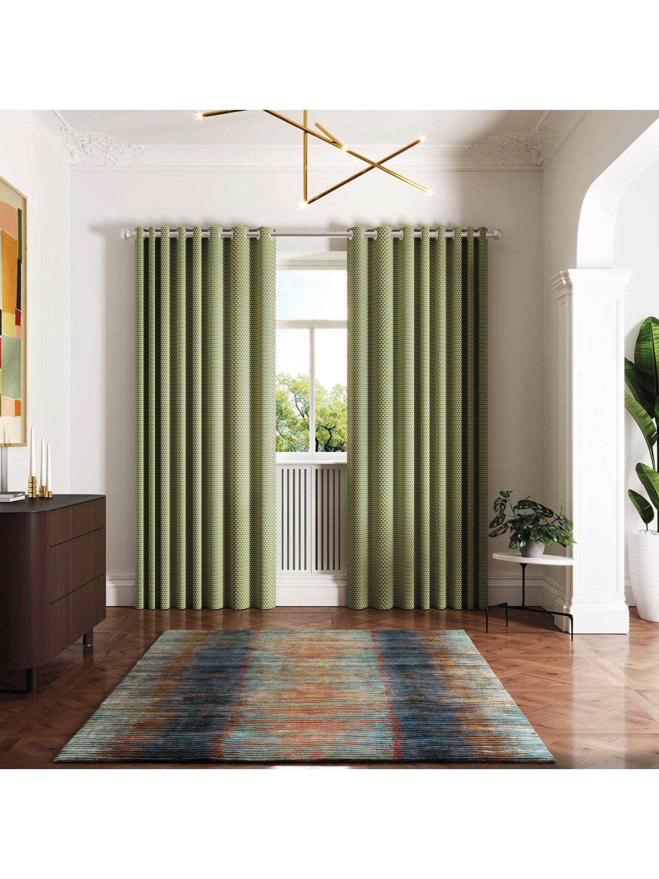 Image 4 of 4 of Ted Baker Palm Geo Lined Blackout Curtains