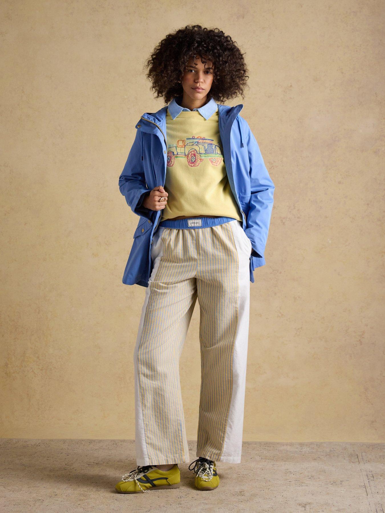 Image 1 of 7 of Joules Portwell Hooded Waterproof Raincoat - Blue