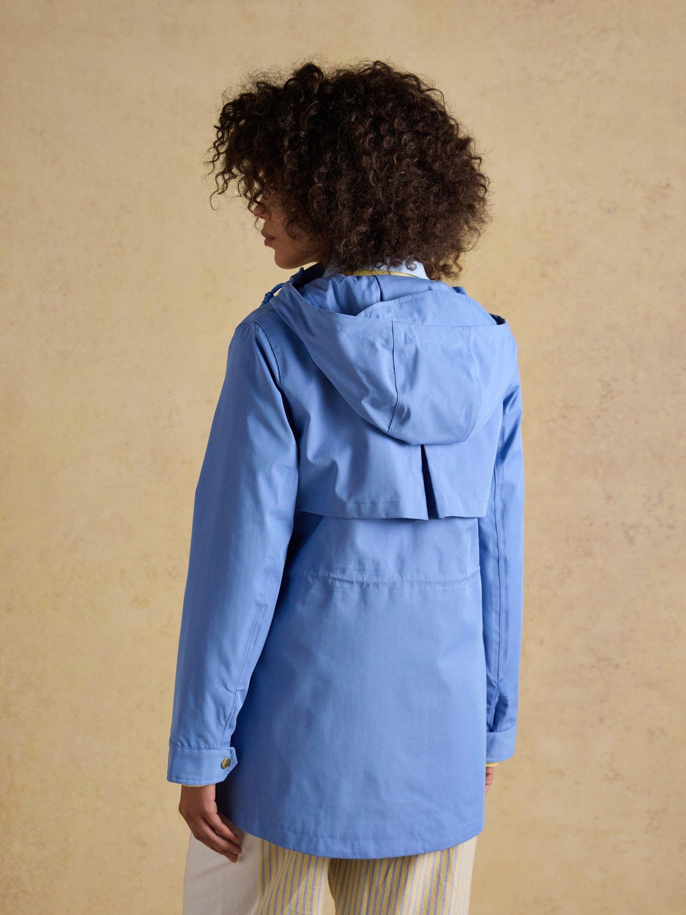 Image 2 of 7 of Joules Portwell Hooded Waterproof Raincoat - Blue