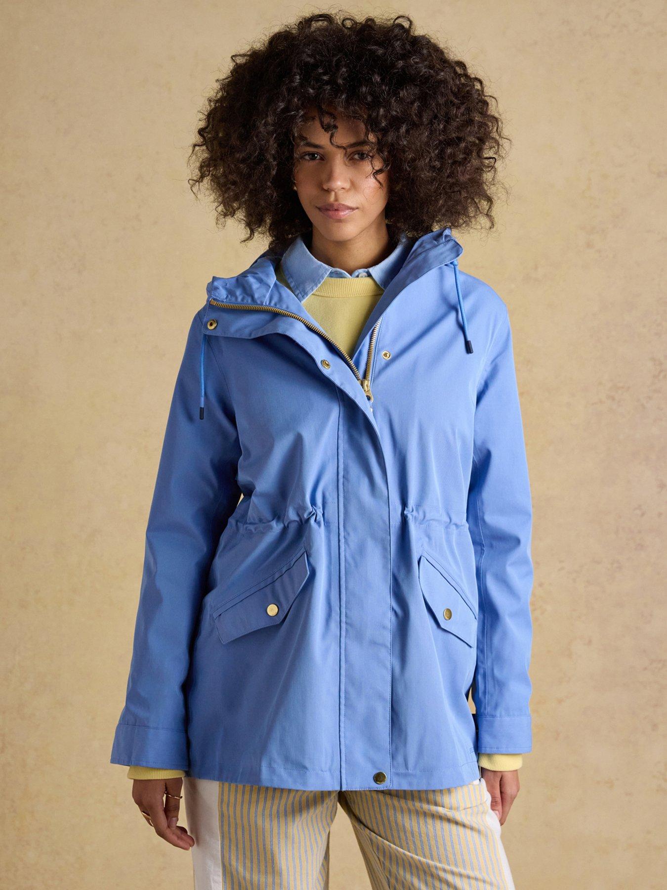Image 3 of 7 of Joules Portwell Hooded Waterproof Raincoat - Blue