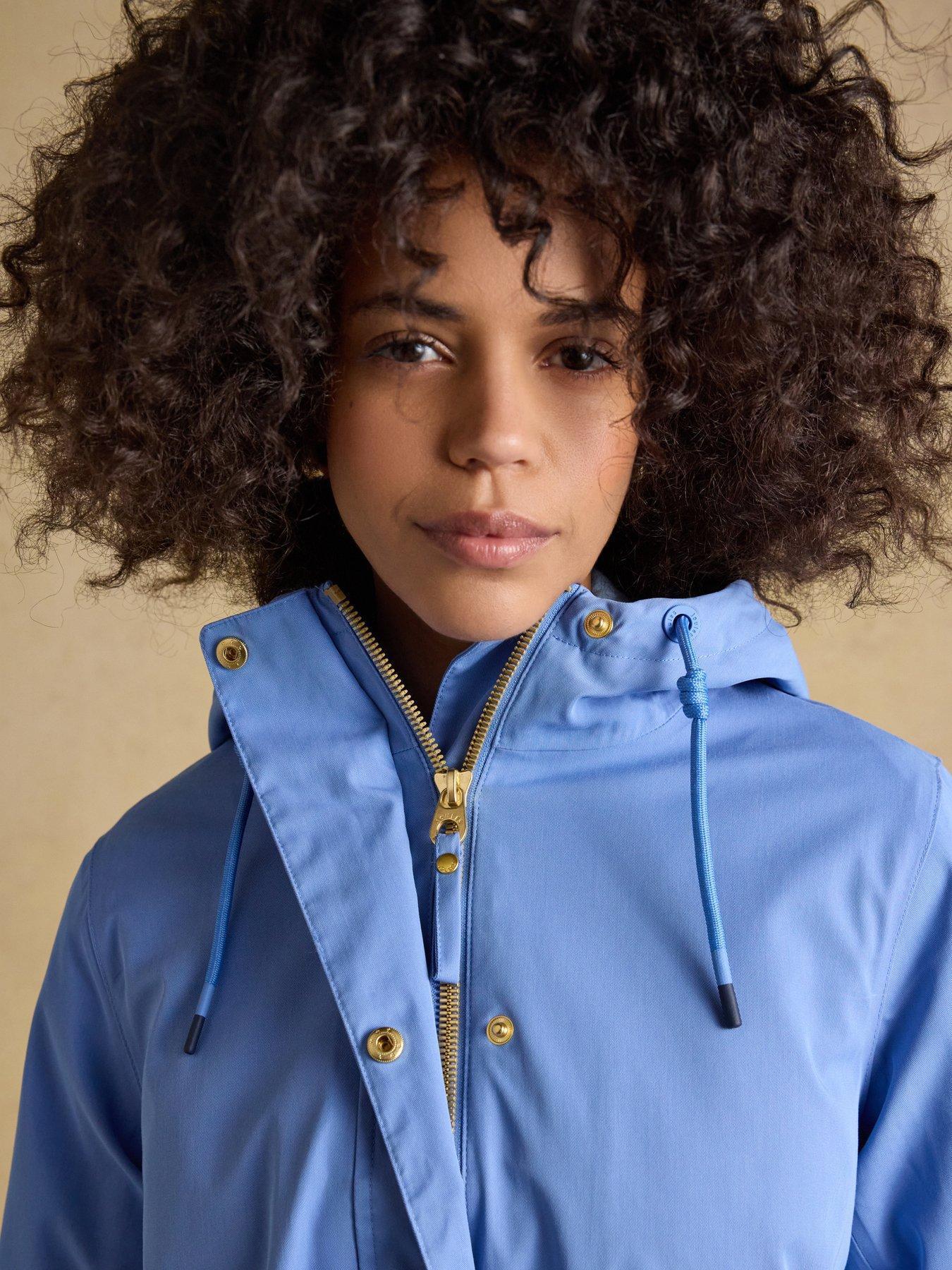 Image 4 of 7 of Joules Portwell Hooded Waterproof Raincoat - Blue