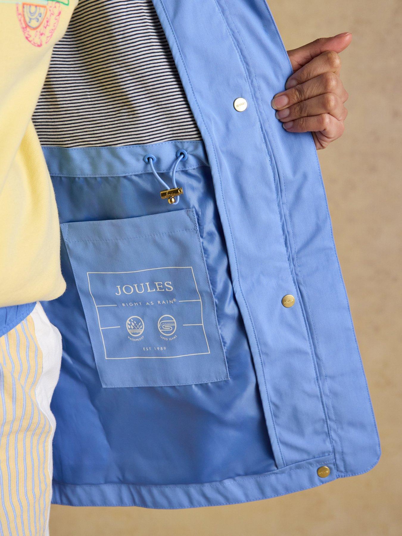 Image 5 of 7 of Joules Portwell Hooded Waterproof Raincoat - Blue