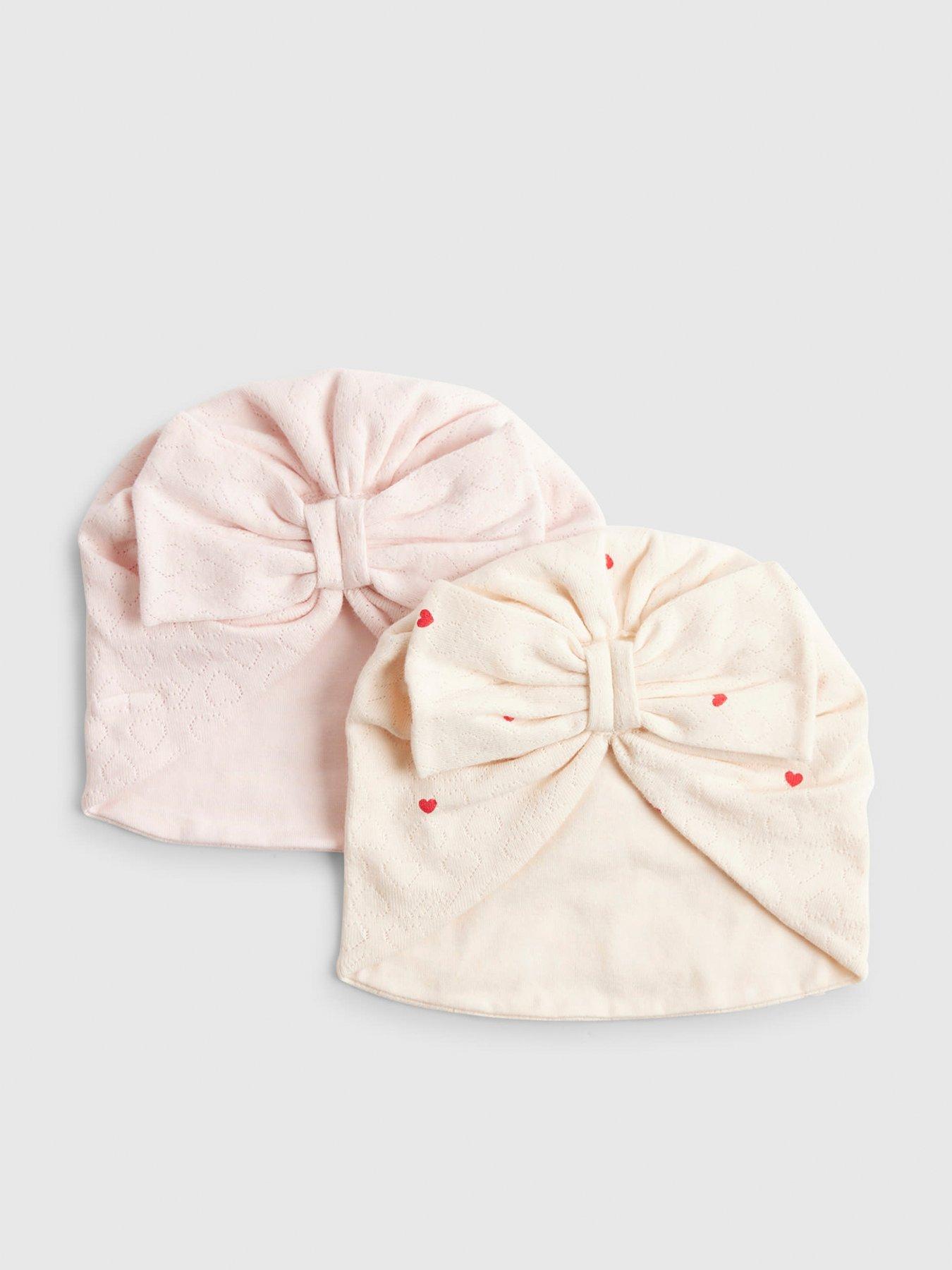 River Island Baby Girls Floral Bow Turban Pack Of 2 - Pink