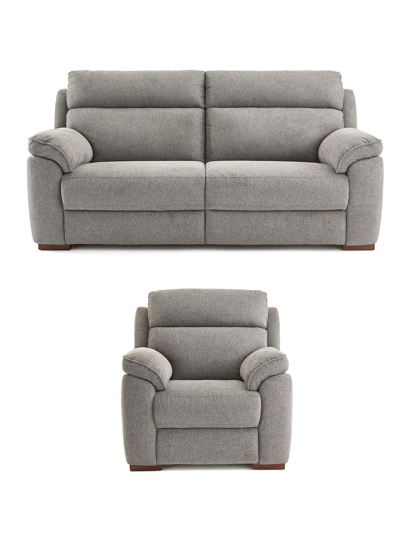 Image 2 of 7 of The Very Collection Sander Fabric 3 Seater + Armchair (Buy &amp; SAVE!)&nbsp;-&nbsp;FSC&reg; Certified