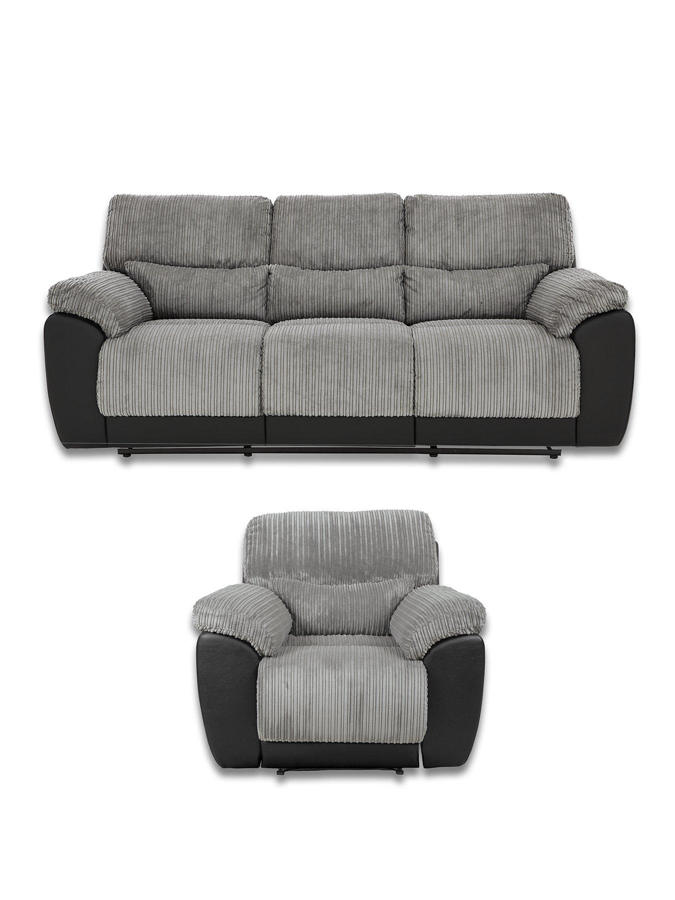 Sienna Fabric 3 Seater + Chair