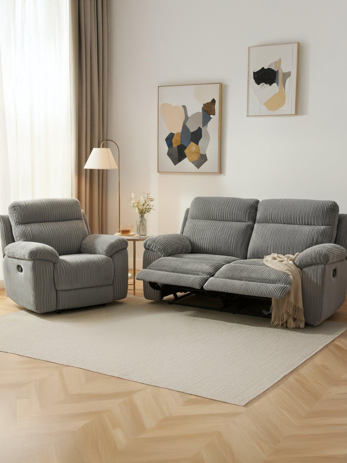 The Very Collection: Baron Fabric 3 Seater + Chair