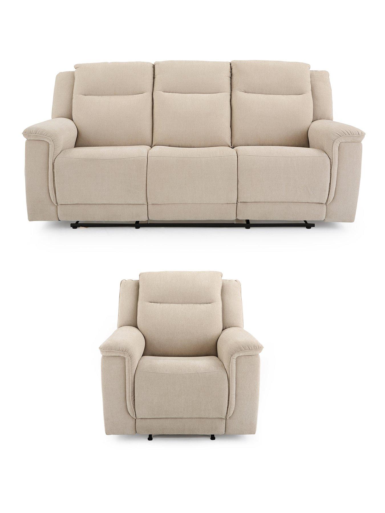 Image 2 of 7 of The Very Collection Miro Fabric 3 Seater + Chair