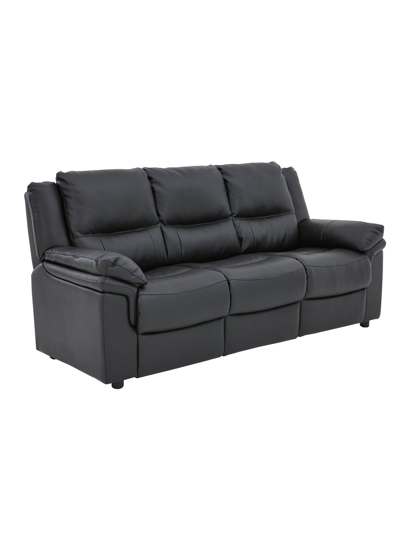 Image 2 of 6 of The Very Collection Albion Faux Leather Static 3 Seater + Chair