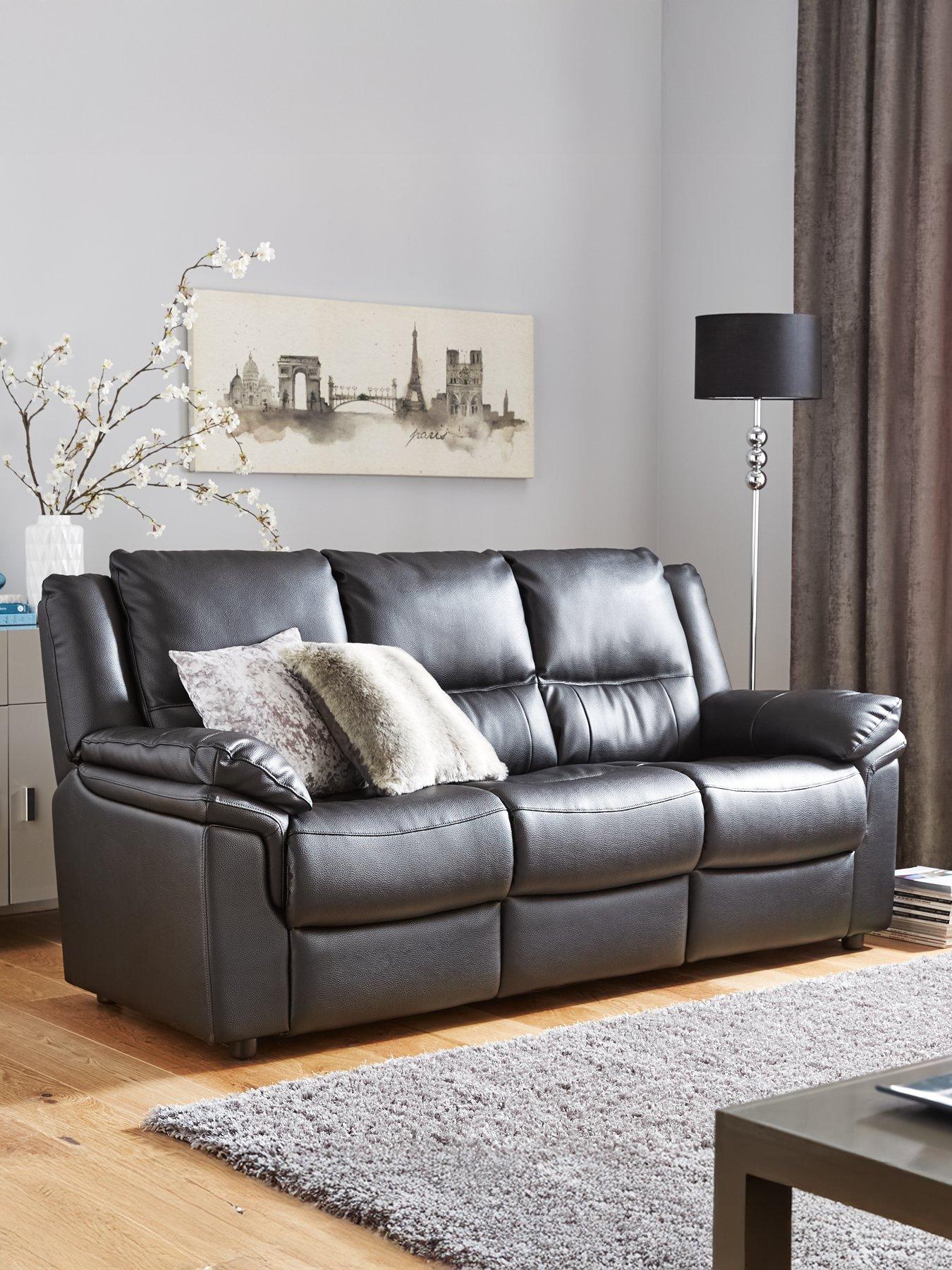 Image 6 of 6 of The Very Collection Albion Faux Leather Static 3 Seater + Chair