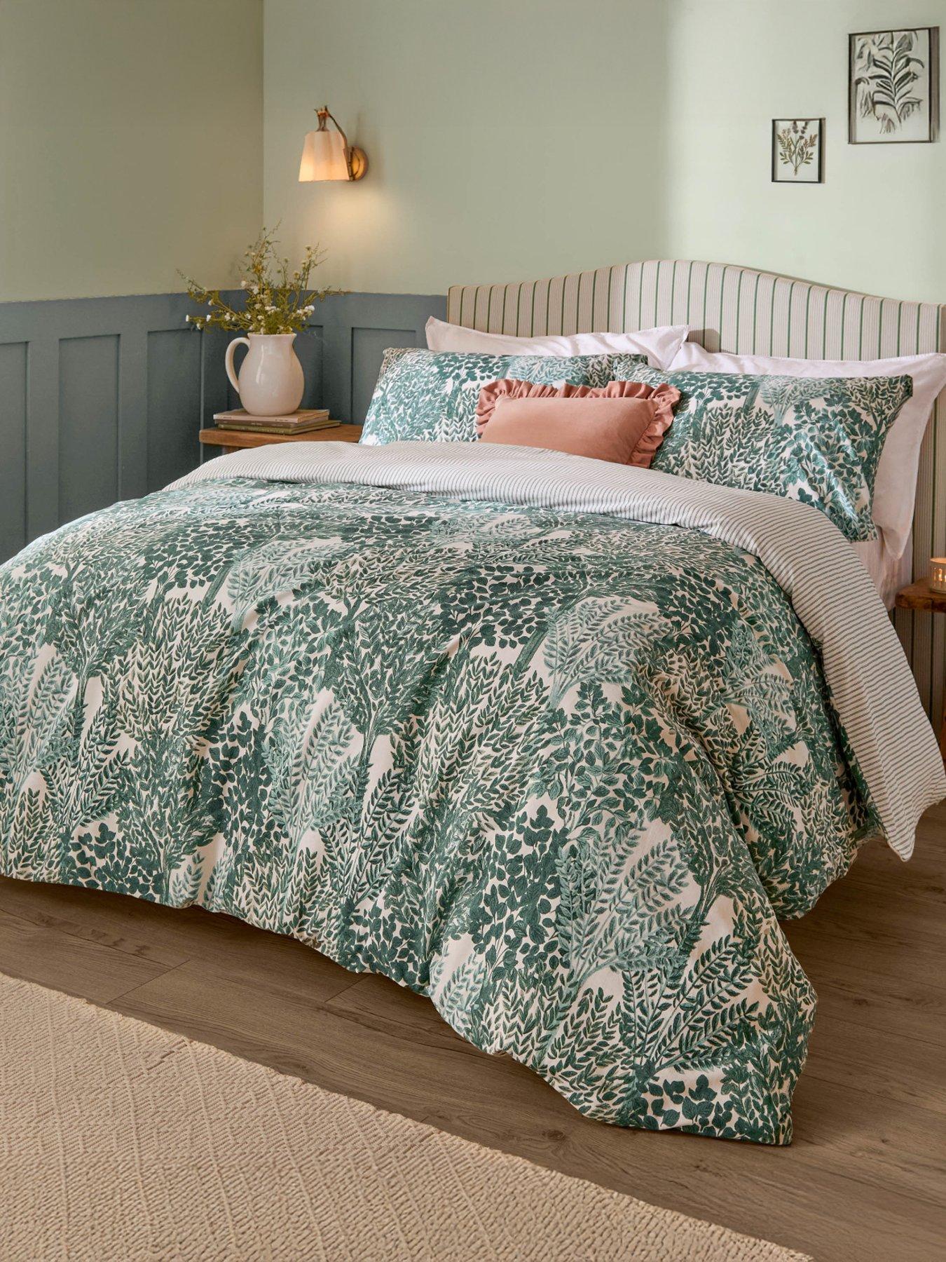 Wylder Topiary Double Duvet Set Green