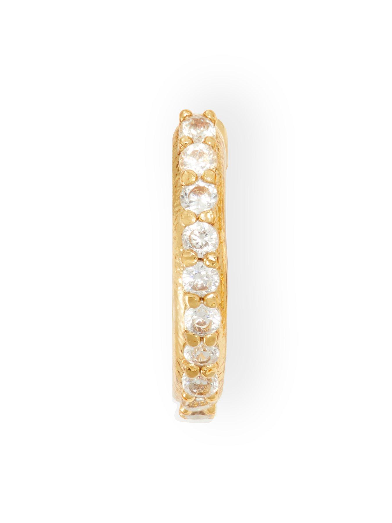 Image 2 of 2 of Kate Spade New York Tiny Twinkles Pave Huggies - Gold