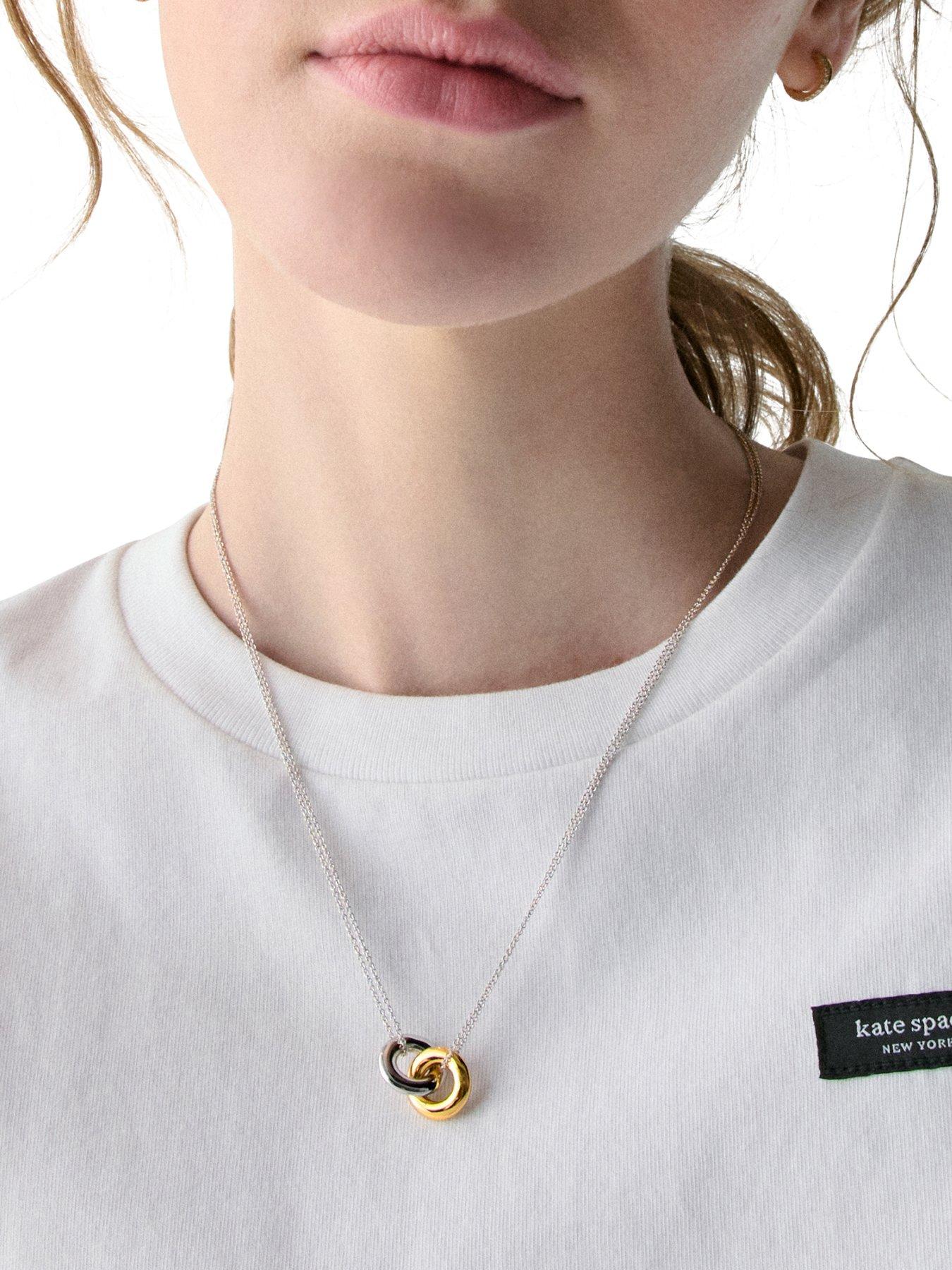 Image 2 of 3 of Kate Spade New York Interlock Small Pendant - Silver