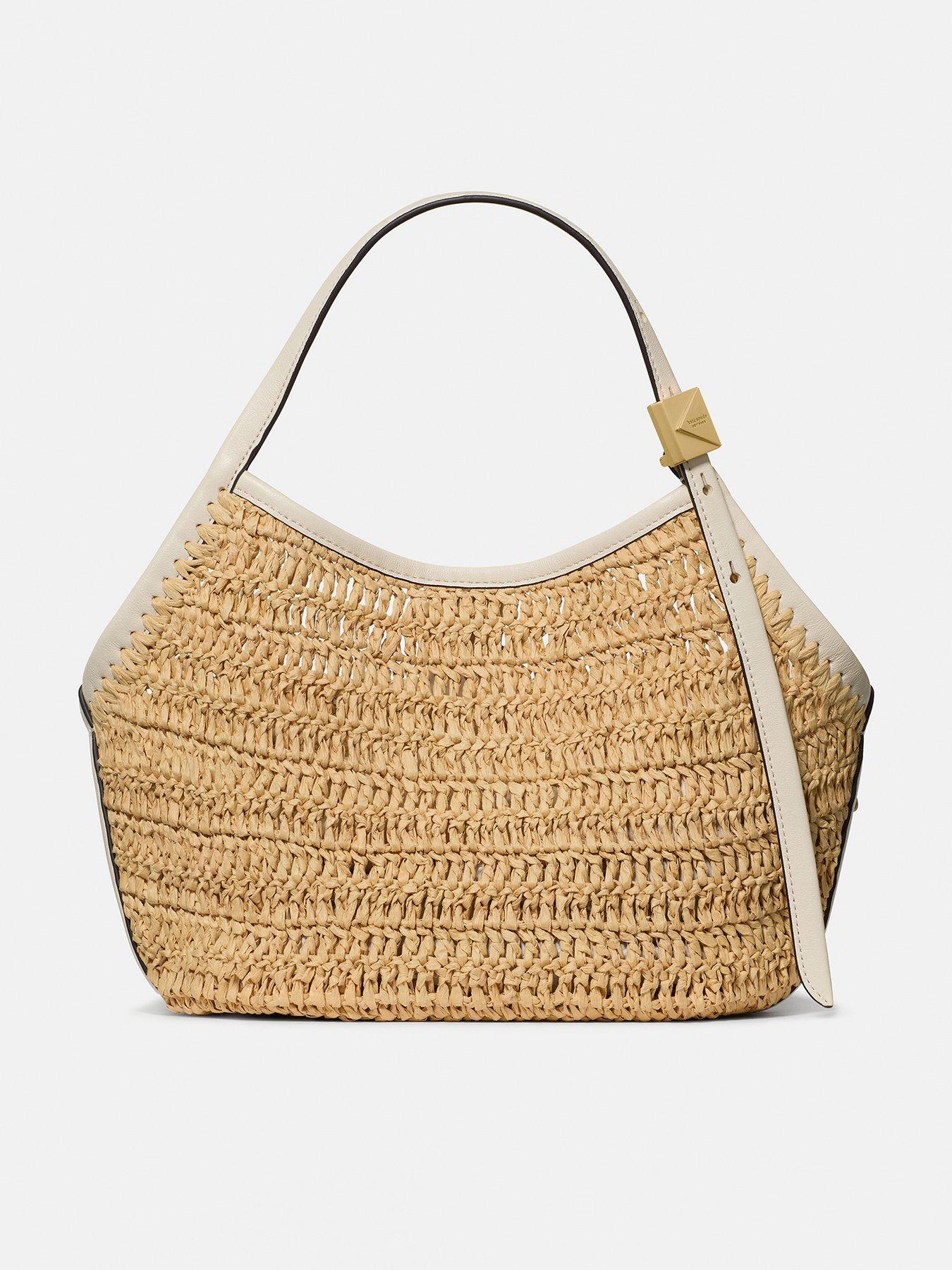 Kate Spade New York Deco Straw Small Tulip Tote