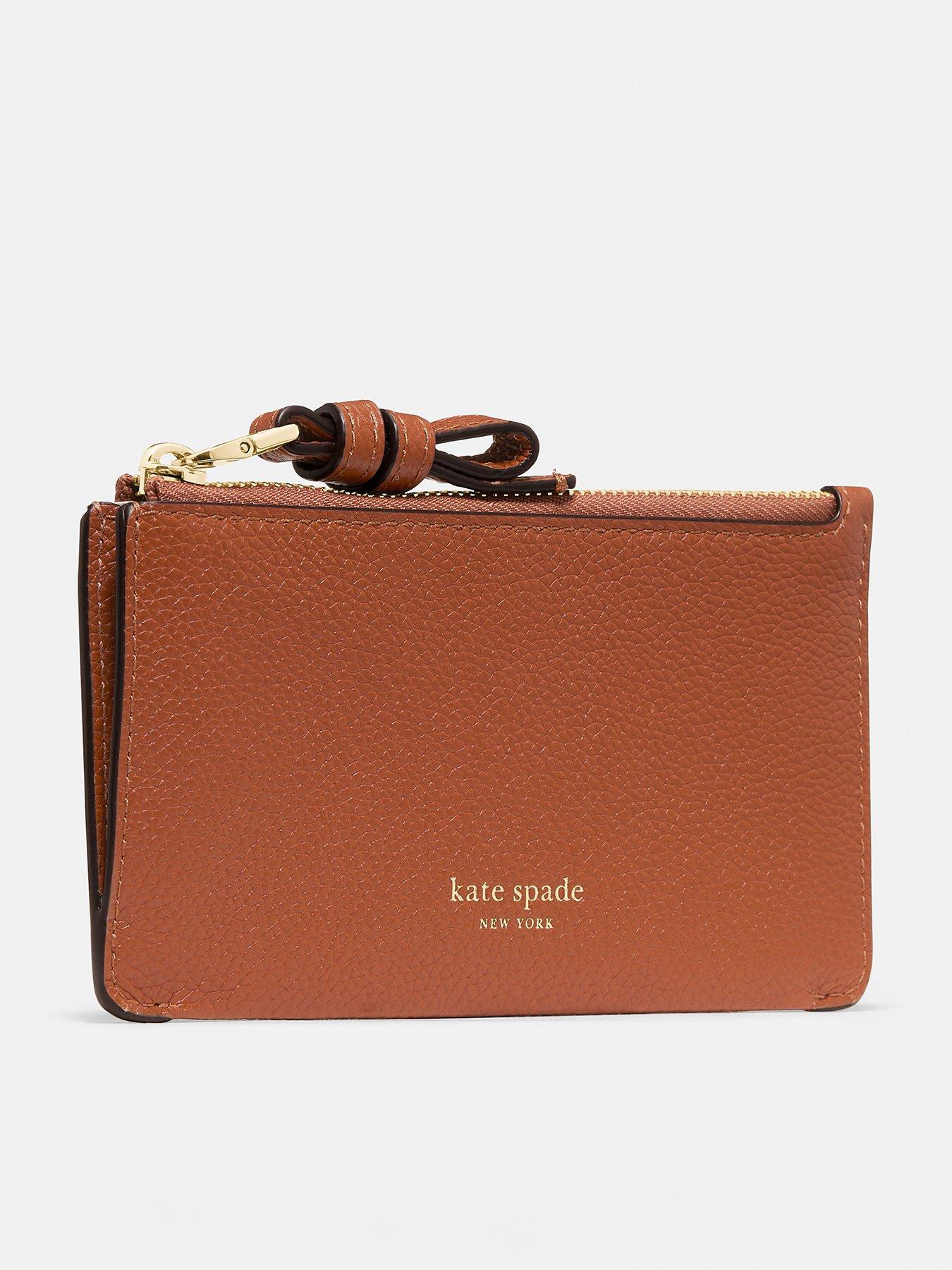 Image 3 of 5 of Kate Spade New York Loop Pebbled Leather Zip Card Case - Beige
