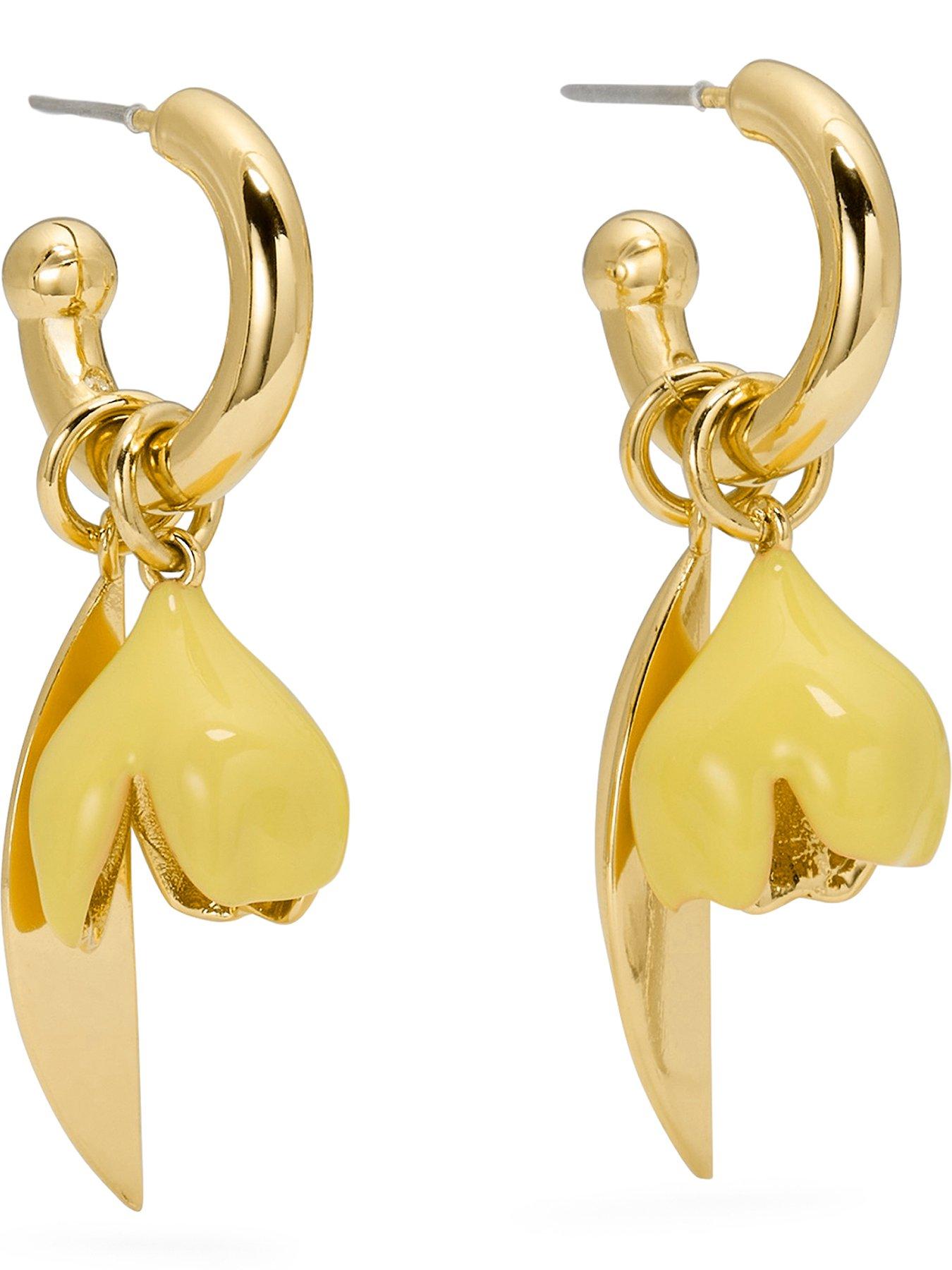 Kate Spade New York Golden Bloom Drop Earrings - Yellow