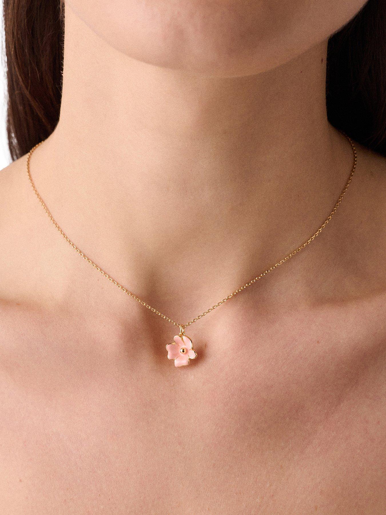 Kate Spade New York Golden Bloom Flower Pendant - Pink