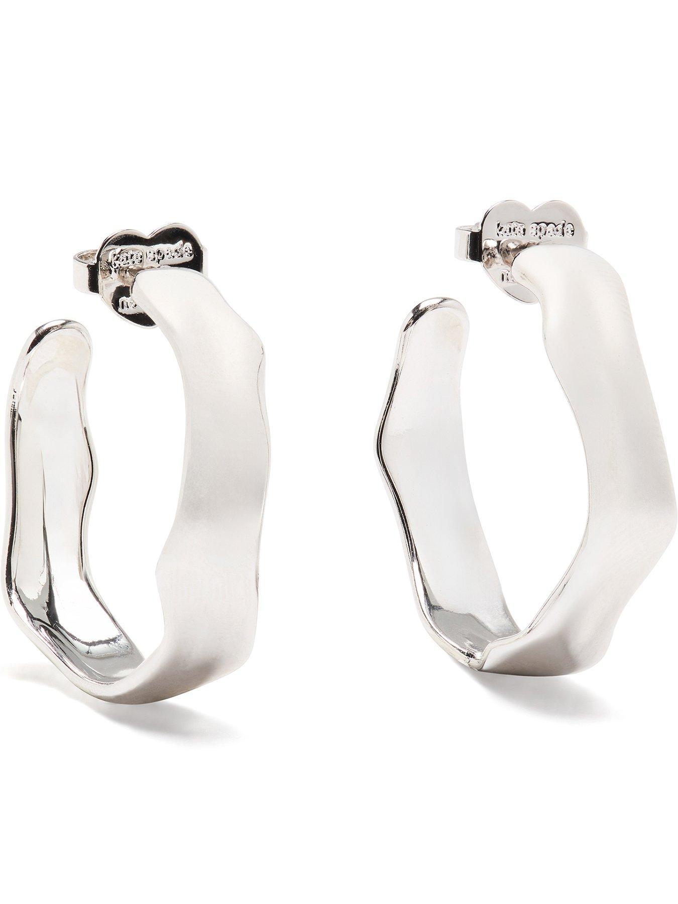 Kate Spade New York Molten Hoops - Silver