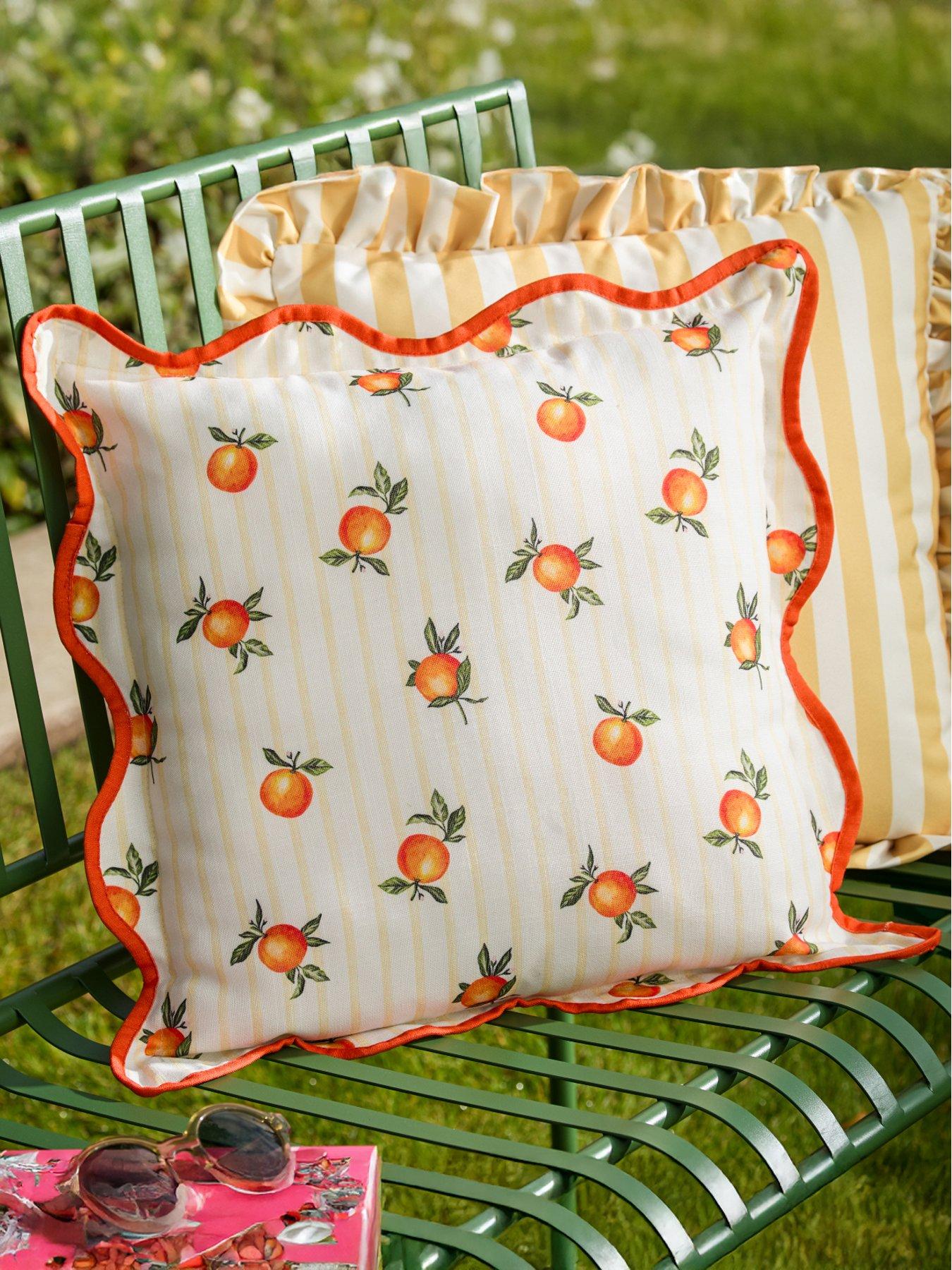 Image 1 of 6 of Furn Fruits Oranges 45X45 Outdoor Polyester Cushion Yellow