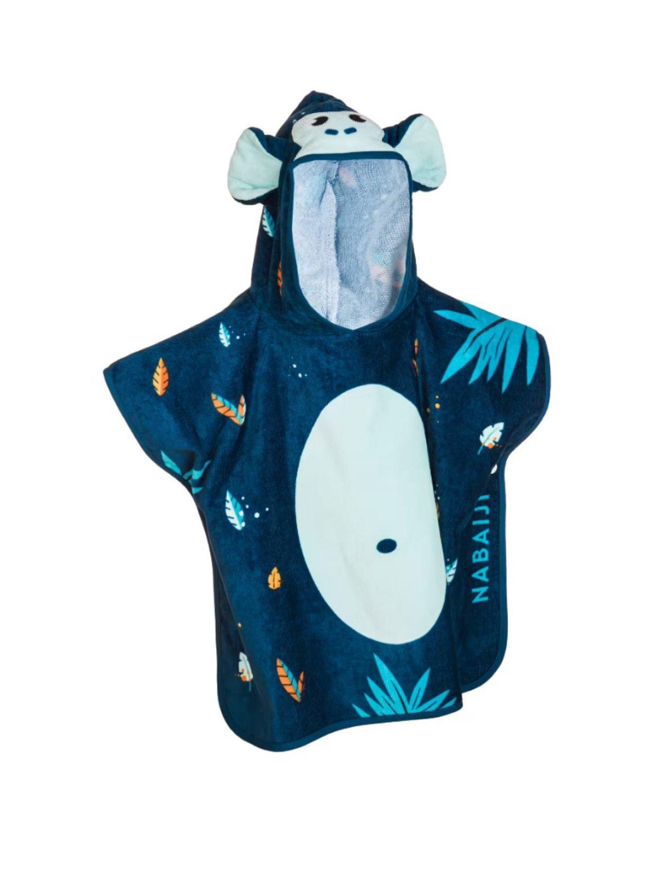 Image 1 of 4 of Decathlon Kids Bath Poncho Cotton - Monkey - age 1-3 years