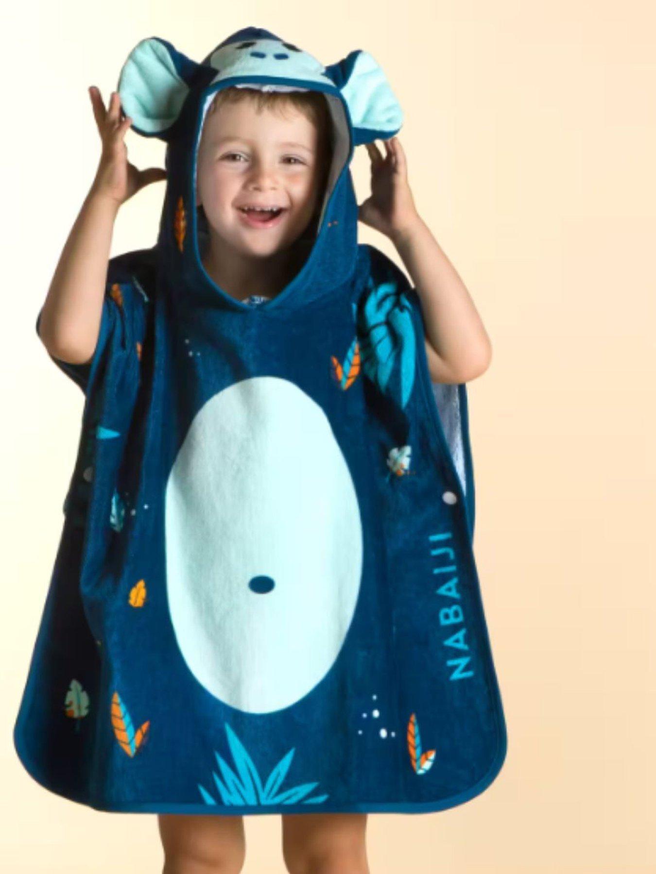 Image 4 of 4 of Decathlon Kids Bath Poncho Cotton - Monkey - age 1-3 years