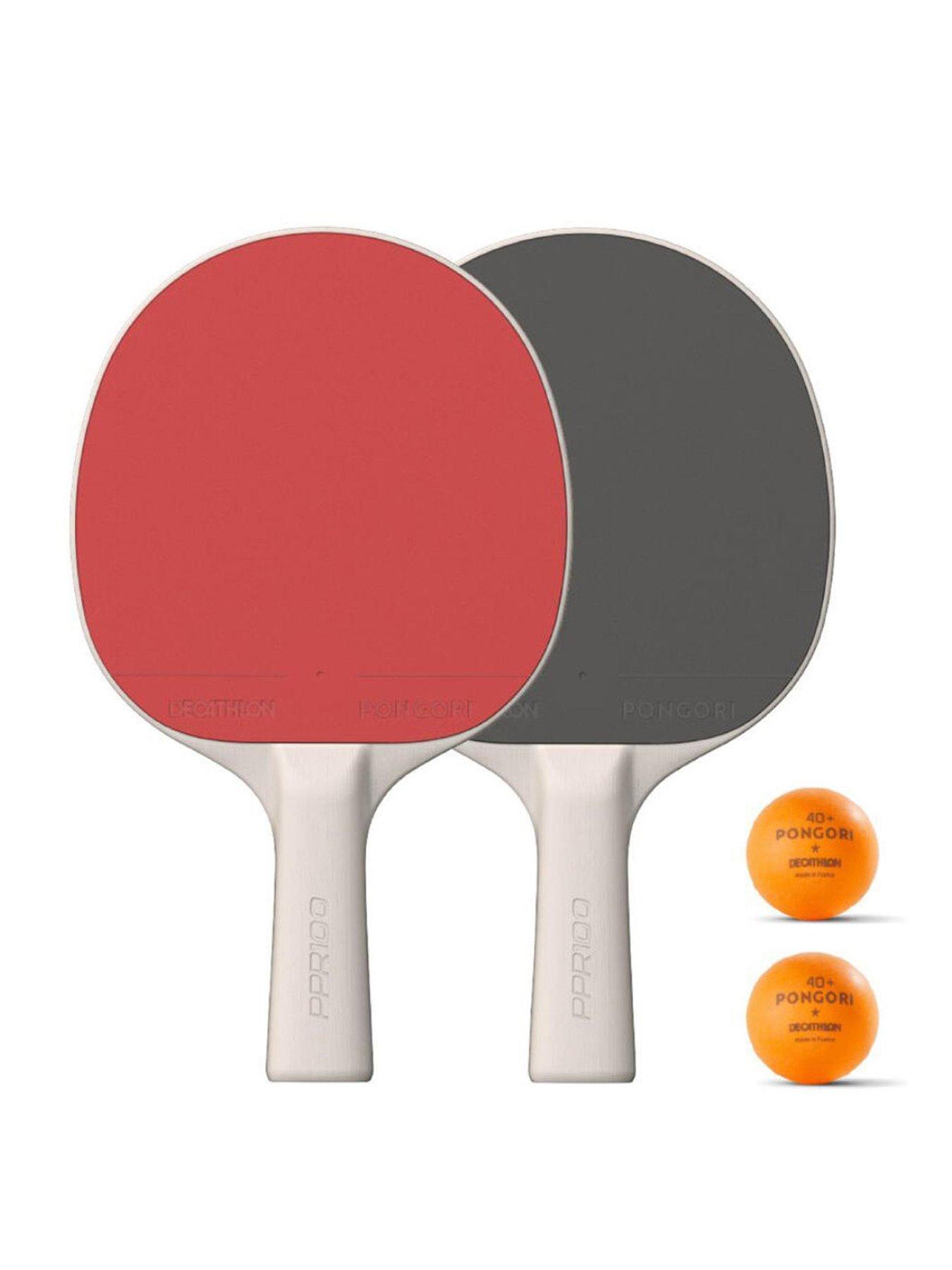 Decathlon Set of 2 Durable Bats + 3 Table Tennis Balls - Set PPR 100
