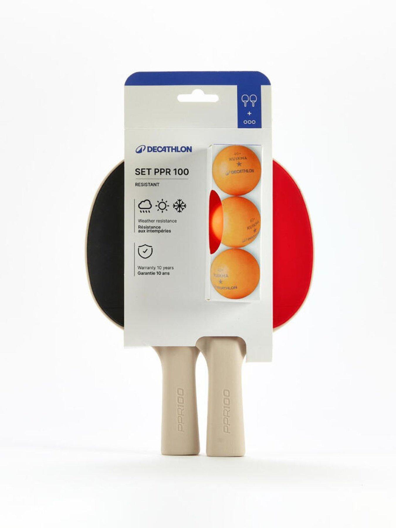Image 2 of 2 of Decathlon Set of 2 Durable Bats + 3 Table Tennis Balls - Set PPR 100