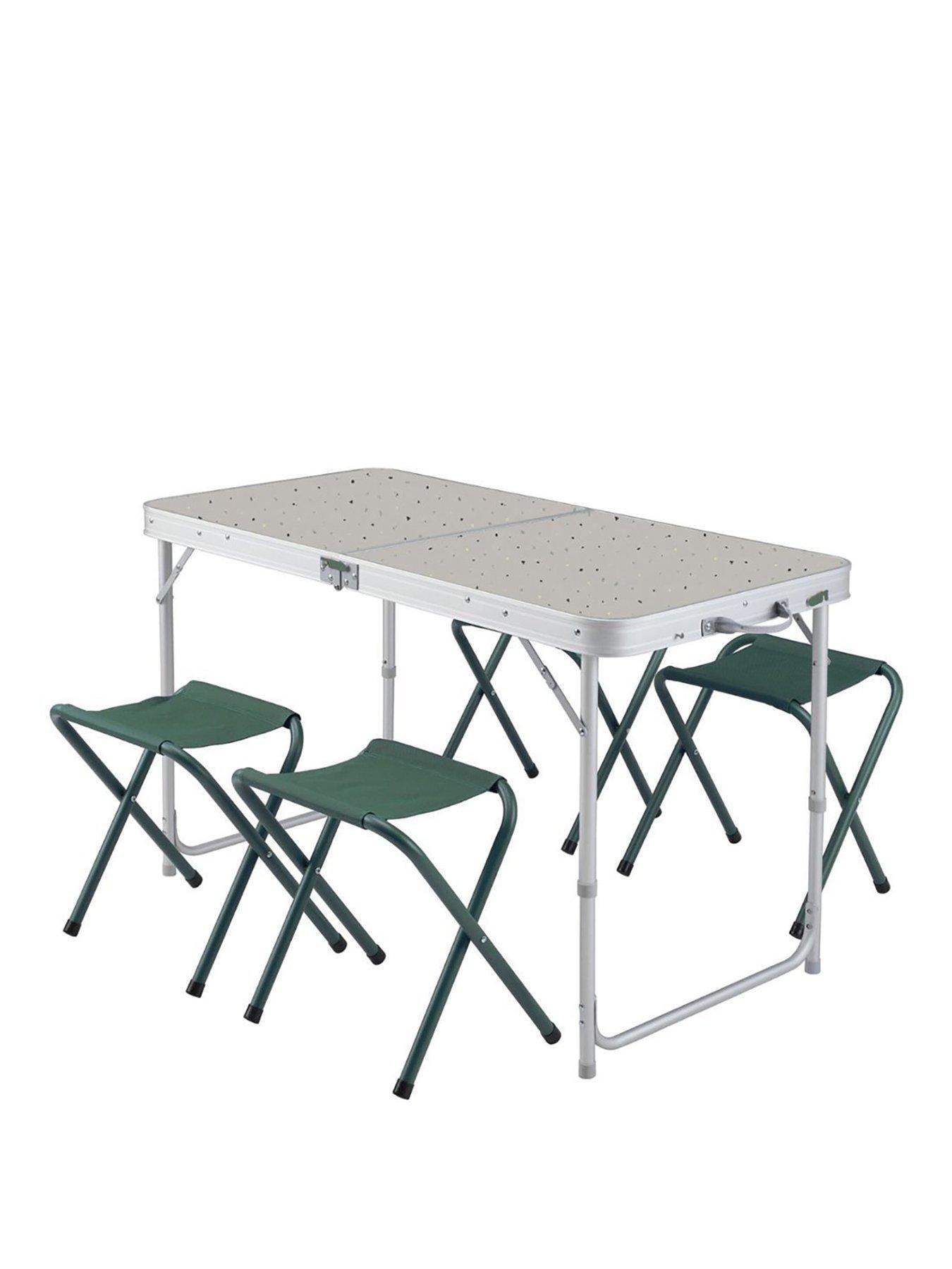 Decathlon Table 4/6 People + 4 Seats Beige Table