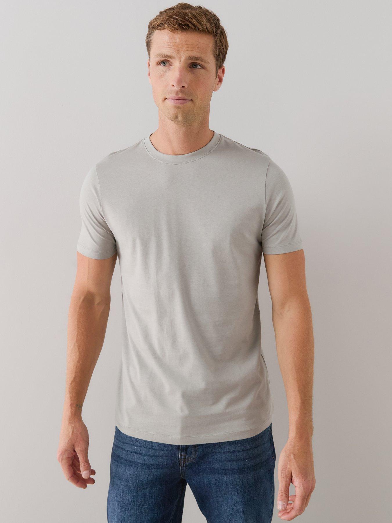Image 5 of 7 of The Very Collection 5 Pack Essentials T-Shirts - Grey/Blue/White