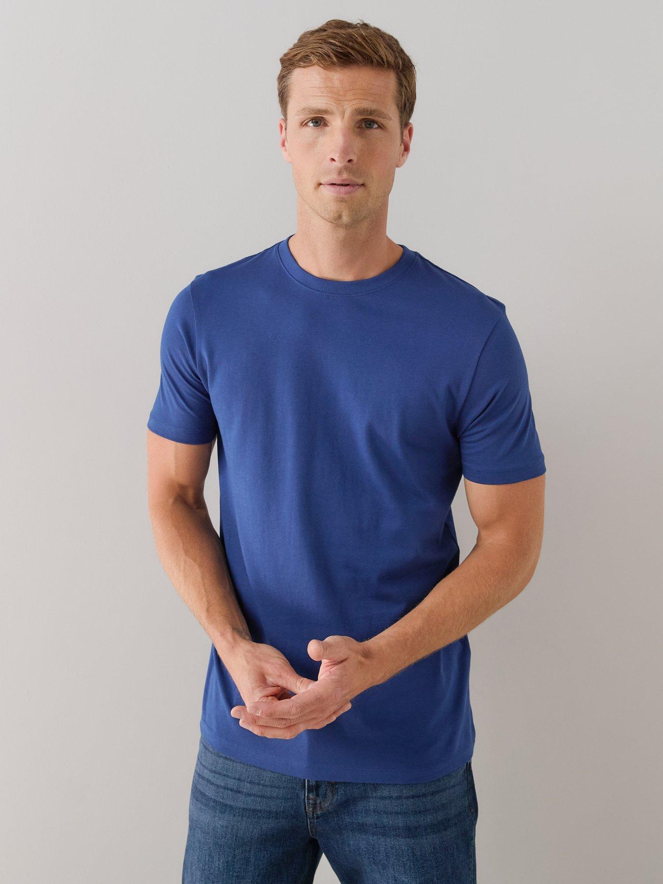 Image 6 of 7 of The Very Collection 5 Pack Essentials T-Shirts - Grey/Blue/White