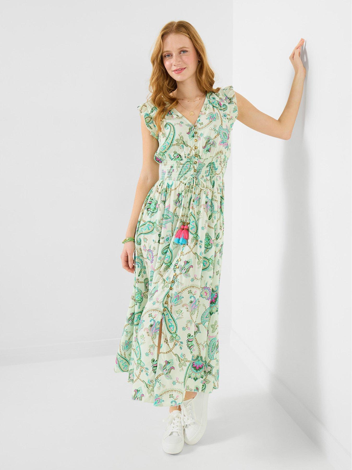 Joe Browns Helena Printed Maxi Dress - Green