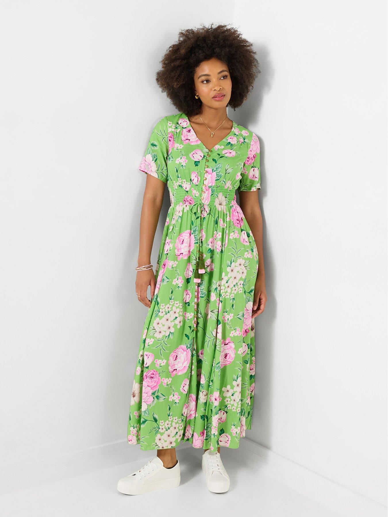 Joe Browns Flower Garden Maxi Dress - Green | Very