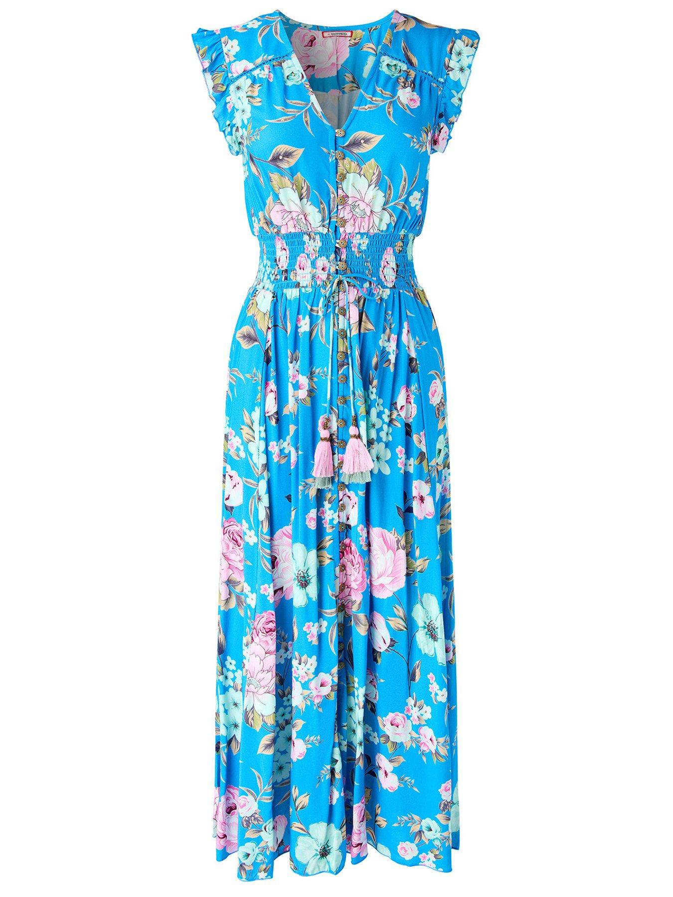 Image 6 of 6 of Joe Browns Millie Floral Midi Dress - Blue