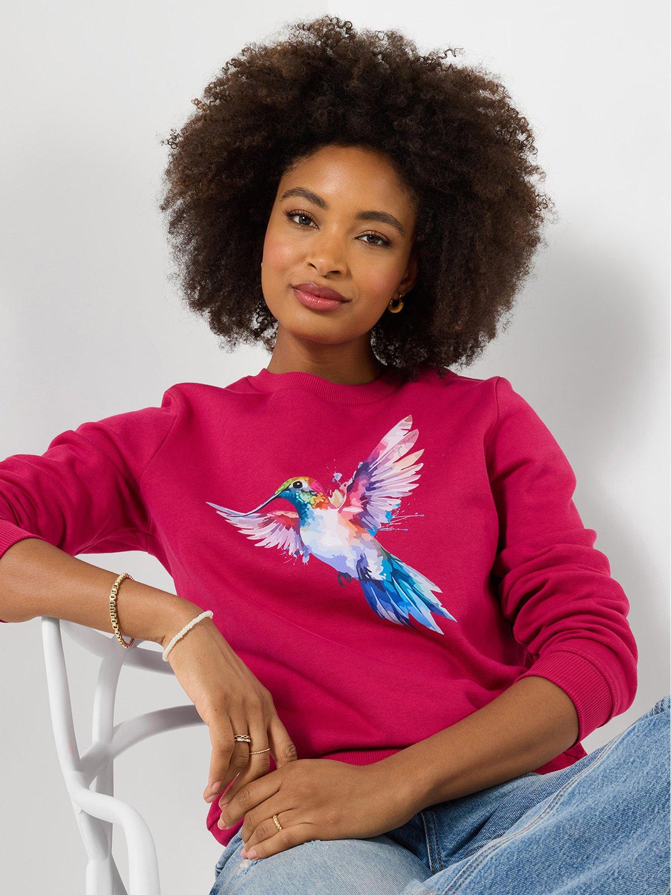Image 1 of 5 of Joe Browns Harmonious Hummingbird Graphic Sweatshirt - Pink