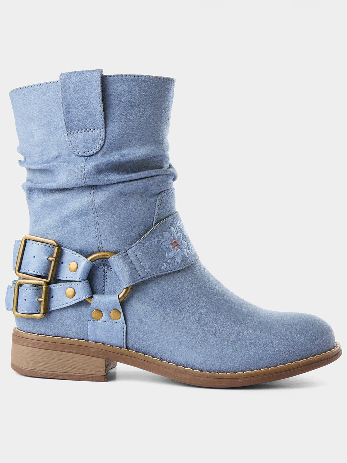 Joe Browns Robyn Strappy Tucker Boots - Blue