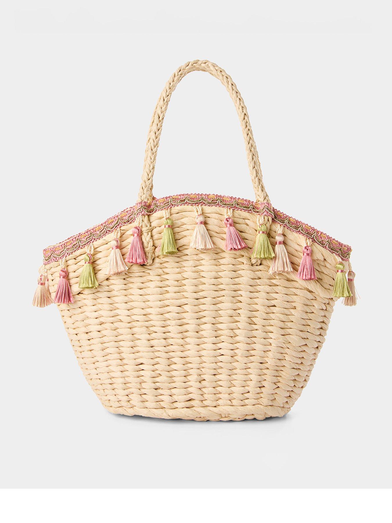 Joe Browns Spring Fete Tassel Basket Bag - Brown