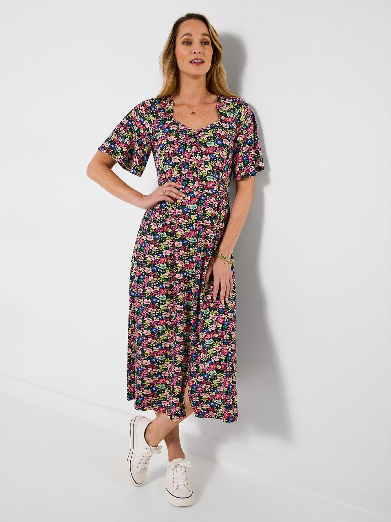 Joe Browns Fabulous Floral Jersey Dress - Black