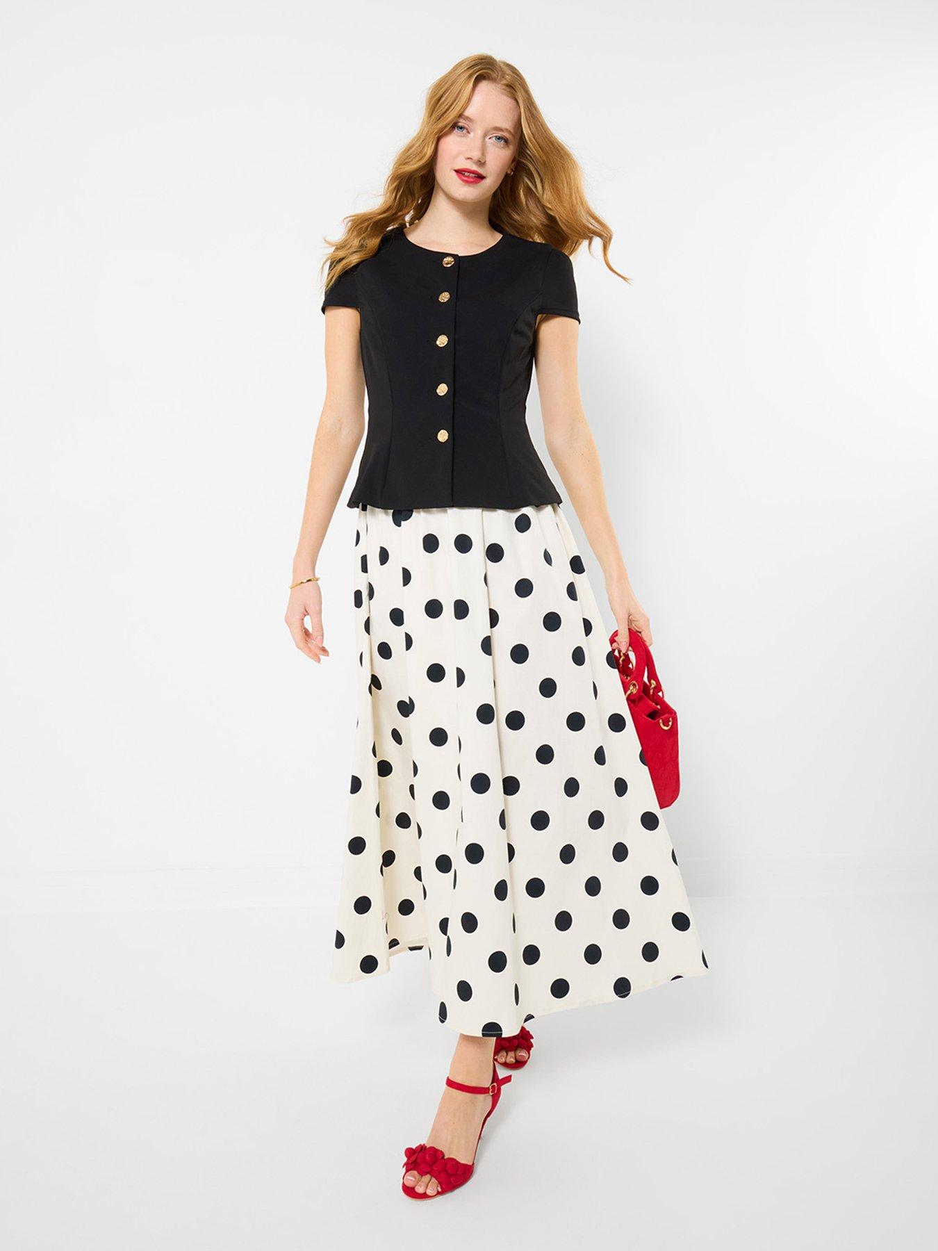Image 4 of 6 of Joe Browns Perfectly Polka Dot 2-In-1 Dress - Black